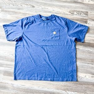 Carhartt Men's Short Sleeve Tee in Blue - Size 4XL